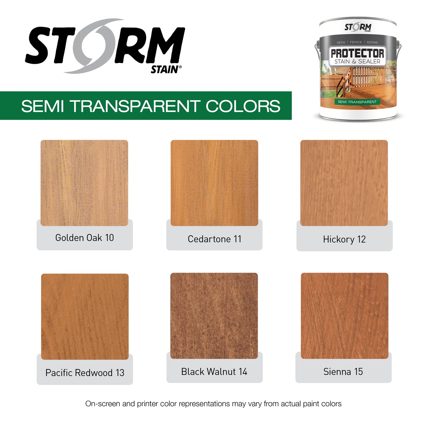 Storm system protector semi-transparent stain and sealer