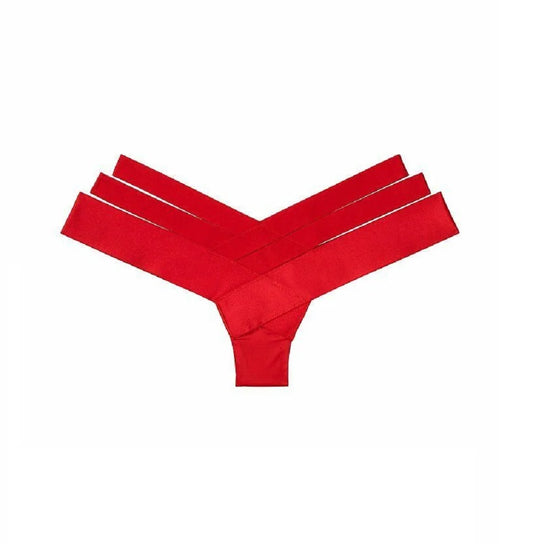 Victoria's secret very sexy lipstick red banded strappy cheeky panty size small nwt