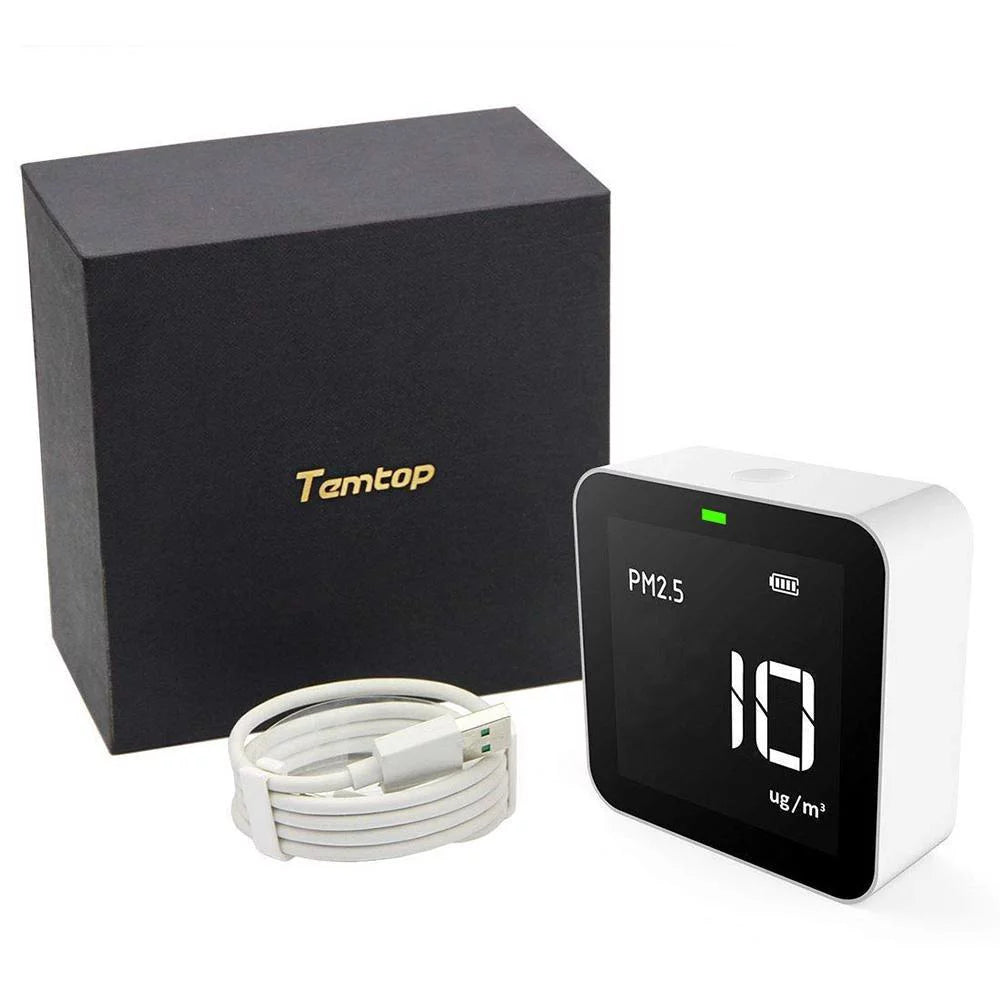 Temtop m10 real-time indoor air quality monitor for pm2.5 tvoc hcho aqi tester