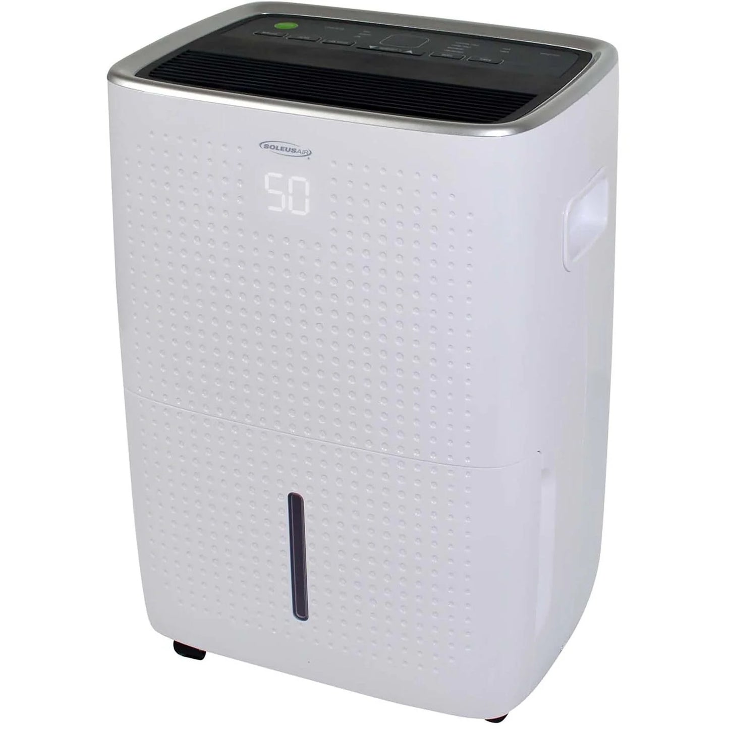 Soleus ac energy star 25-pint portable dehumidifier with auto-shutoff & timer, home dehumidifier and moisture absorber for basement, garage, living room in white