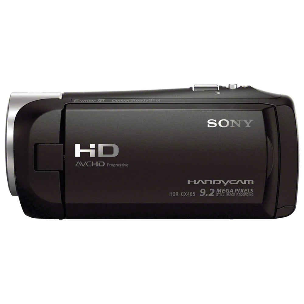 Sony hdr-cx405 hd handycam + extra battery + flash - 64gb kit