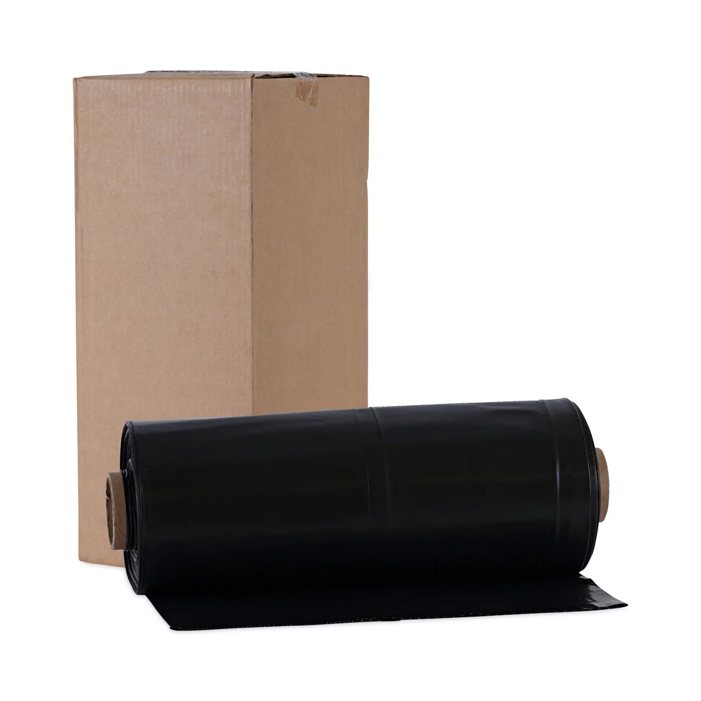 Boardwalk industrial drum liners rolls, 60 gal, 2.7 mil, 38 x 63, black, 1 roll of 50 bags