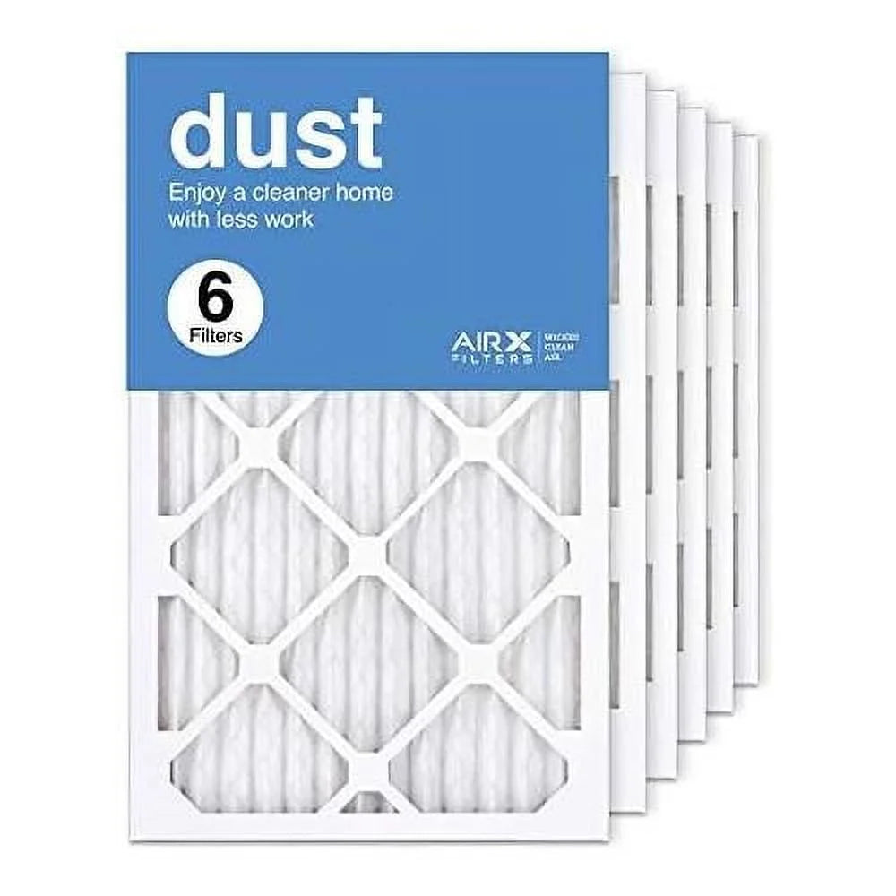 Air filter merv 8 pleated hvac ac furnace air filter, dust 6-pack, made in the