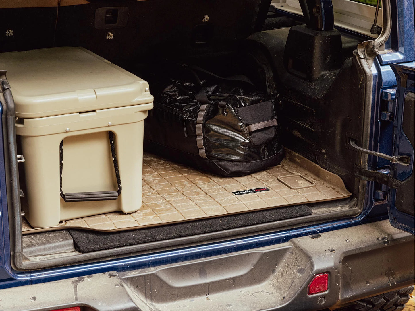 Weathertech cargo trunk liner with bumper protector compatible with 2011-2017 honda odyssey - behind 2nd row seating with bumper protector, cocoa