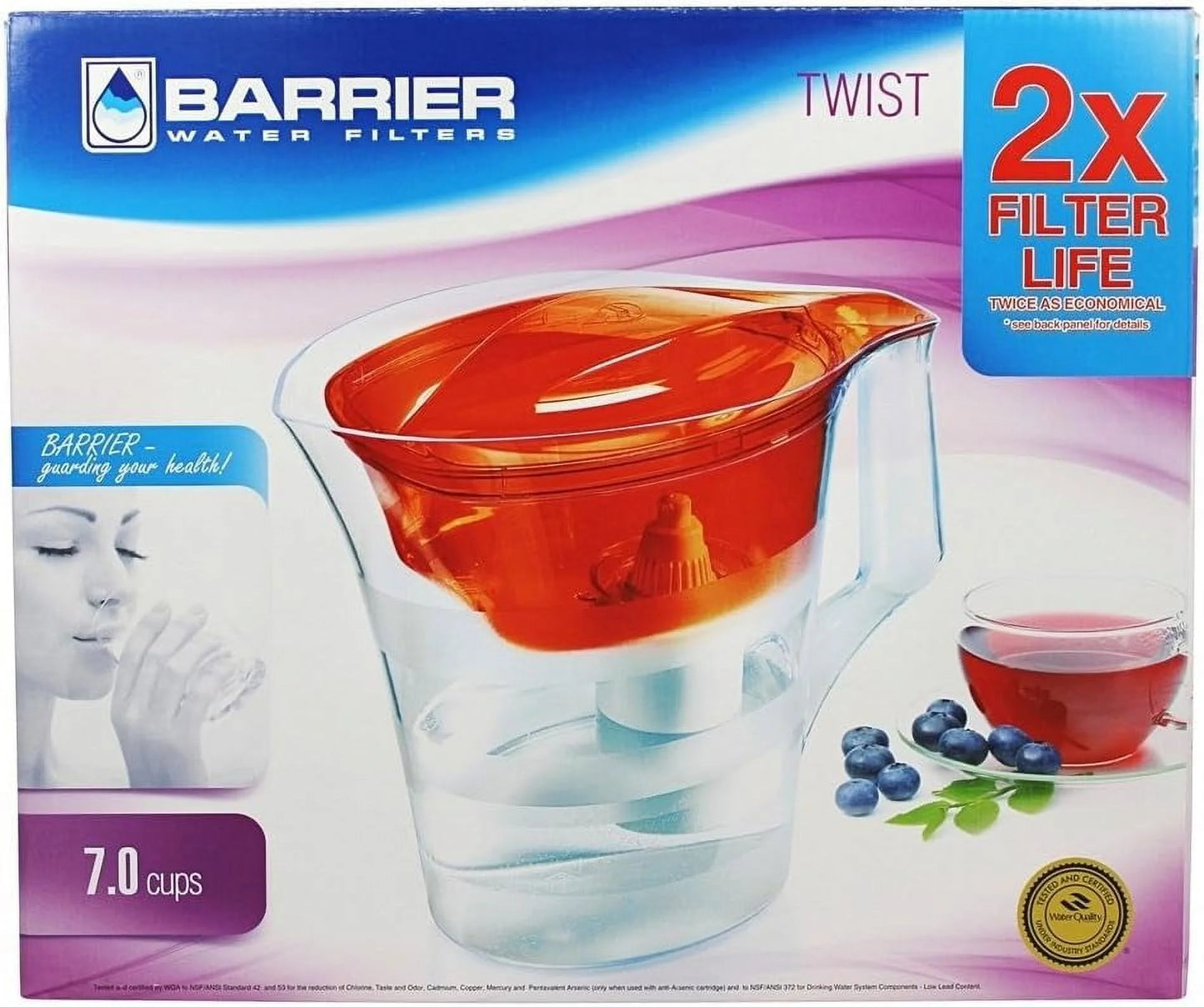 Barrier water filter pitcher grand blue - 1 set