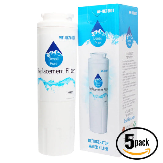 5-pack replacement for jenn air jfx2597aem refrigerator water filter - compatible with jenn air ukf8001 fridge water filter cartridge