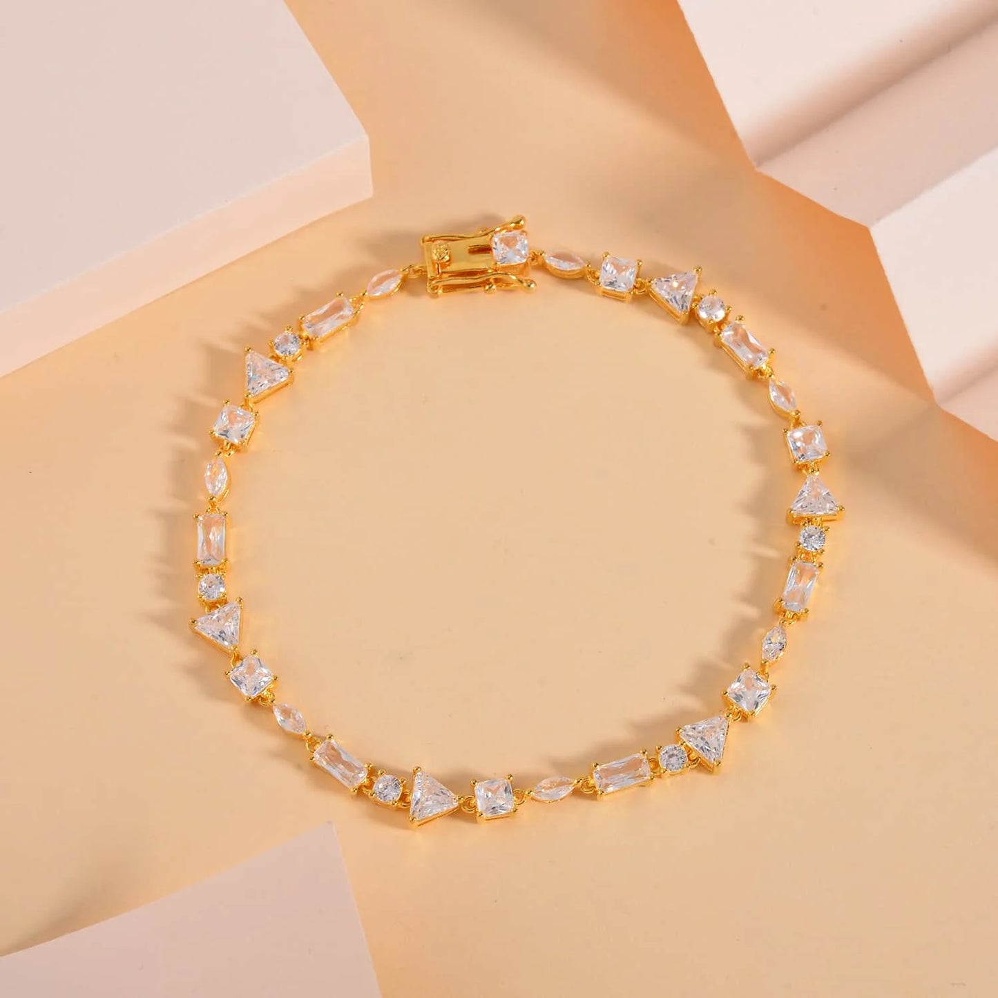 Shop lc lustro stella cubic zirconia cz marquise 925 sterling silver vermeil yellow gold plated bracelet for women jewelry size 8" ct 10.66 birthday mothers day gifts for mom