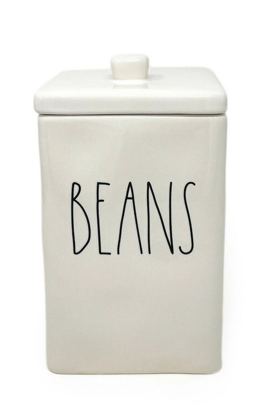 Rae dunn by magenta beans ll letter ceramic square canister with lid