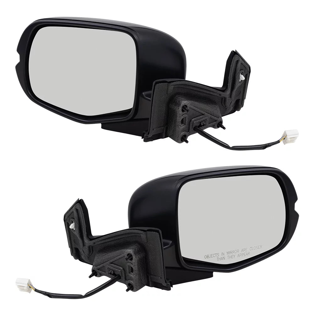 Brock aftermarket replacement driver left passenger right power door mirror assembly paint to match black manual folding with heat-signal without memory-auto dimming-side view camera