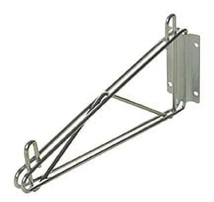 21" deep x 36" wide x 7" high fixed chrome wall mount shelving kit