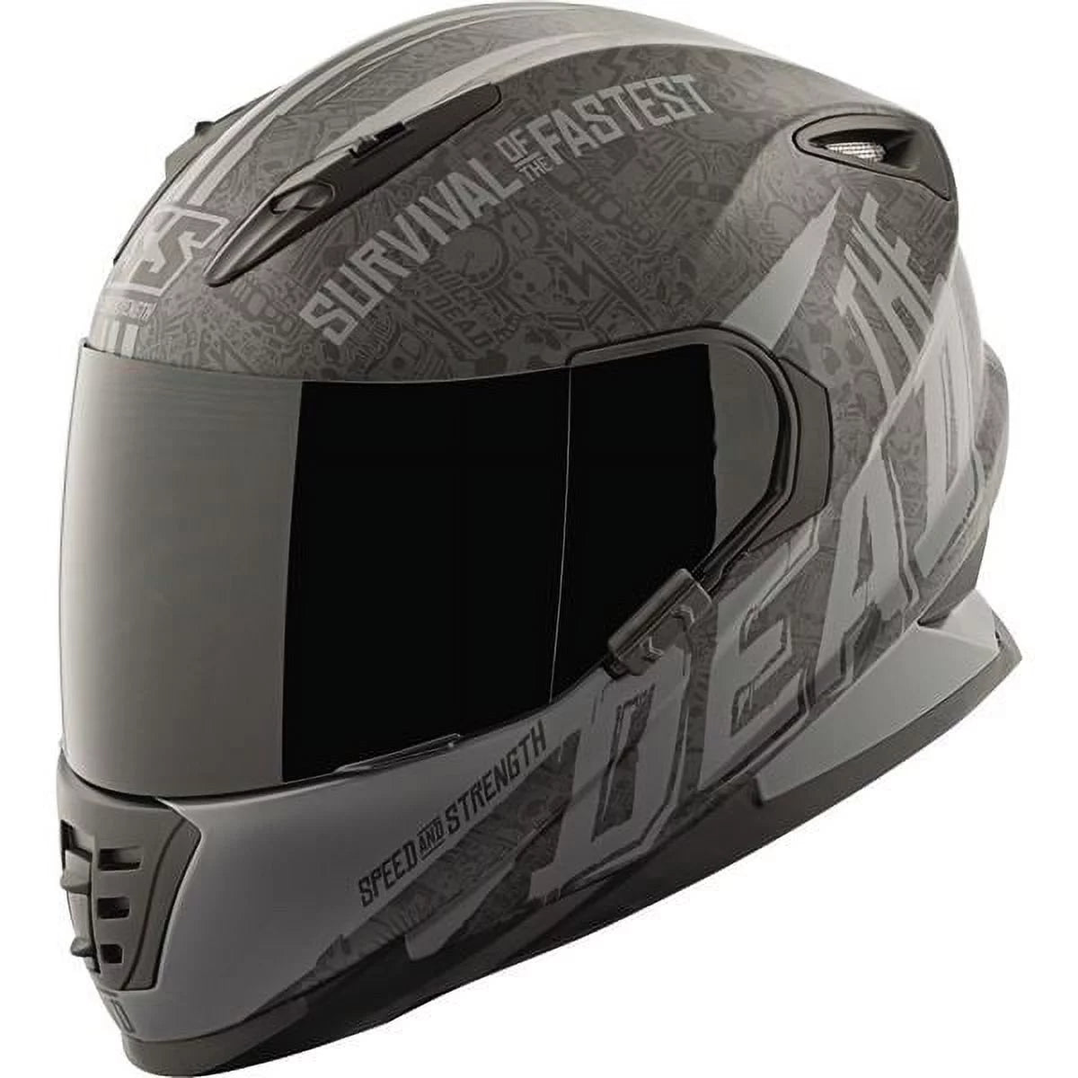 Speed&strength ss1310  quick and  dead full face helmet-blk/grey, all sizes