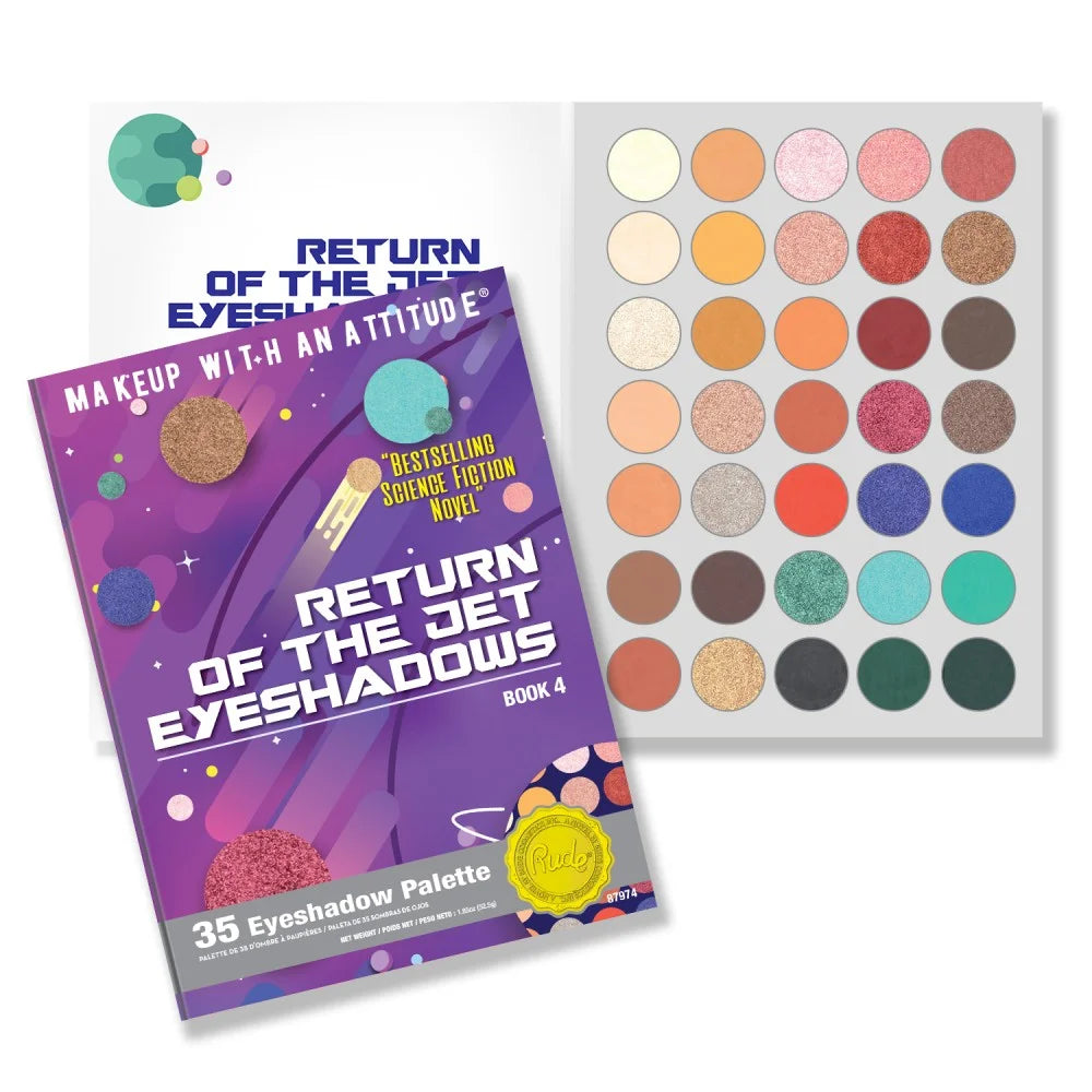 Rude cosmetics return of the jet eyeshadows 35 eyeshadow palette, book 4