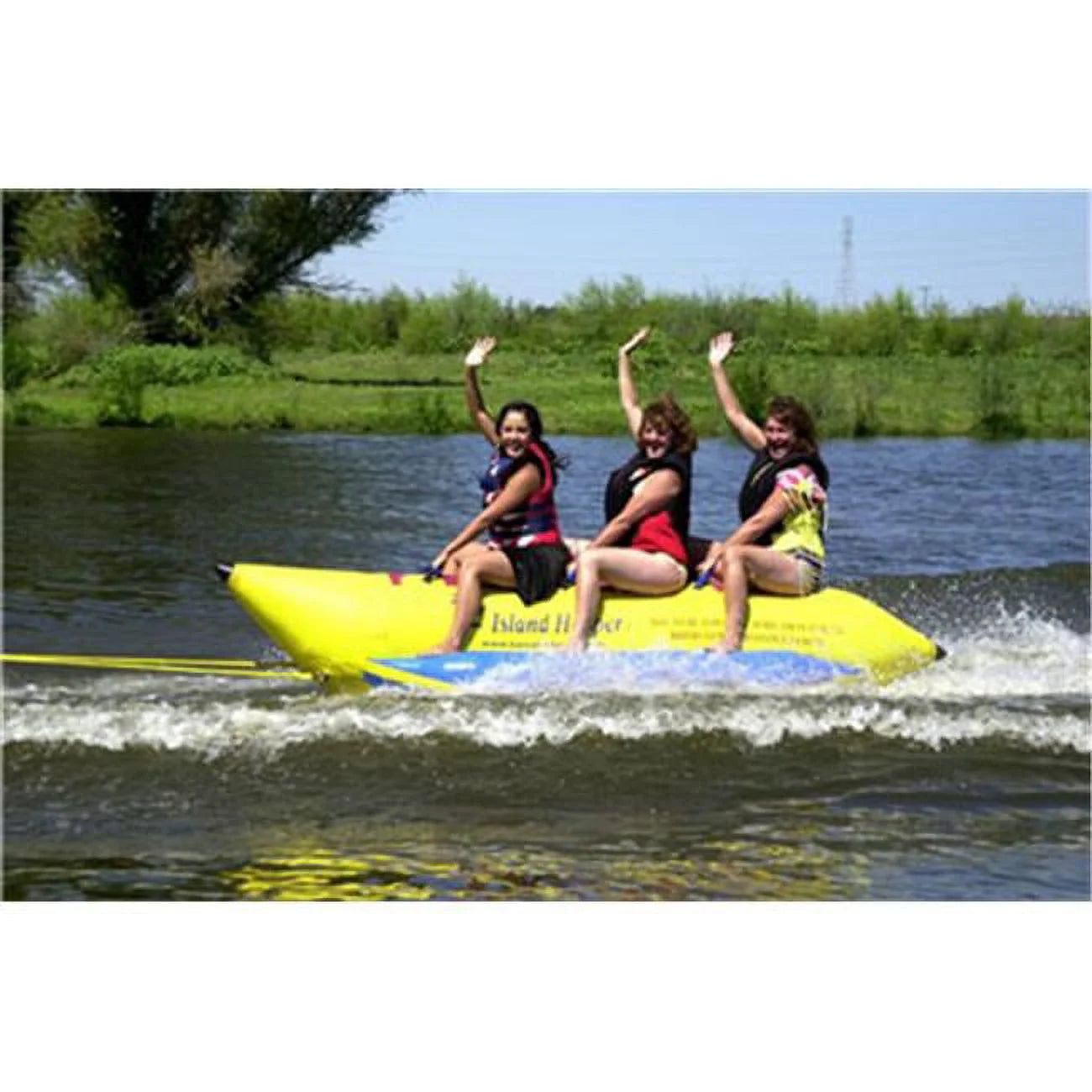 Aqua sports 420-3 3 passenger  13 feet in-line seats island hopper recreational banana water sled