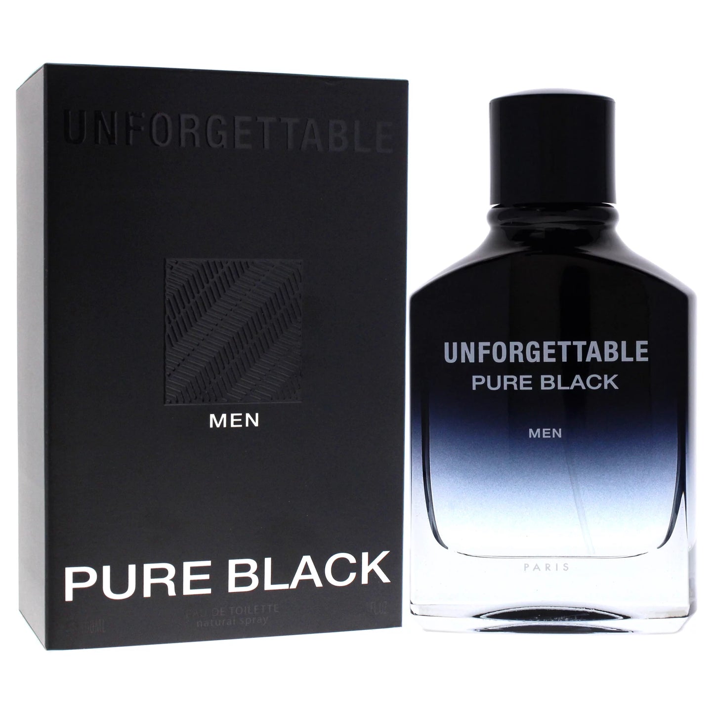 Unforgettable pure black by glenn perri, 3.4 oz edt spray for men