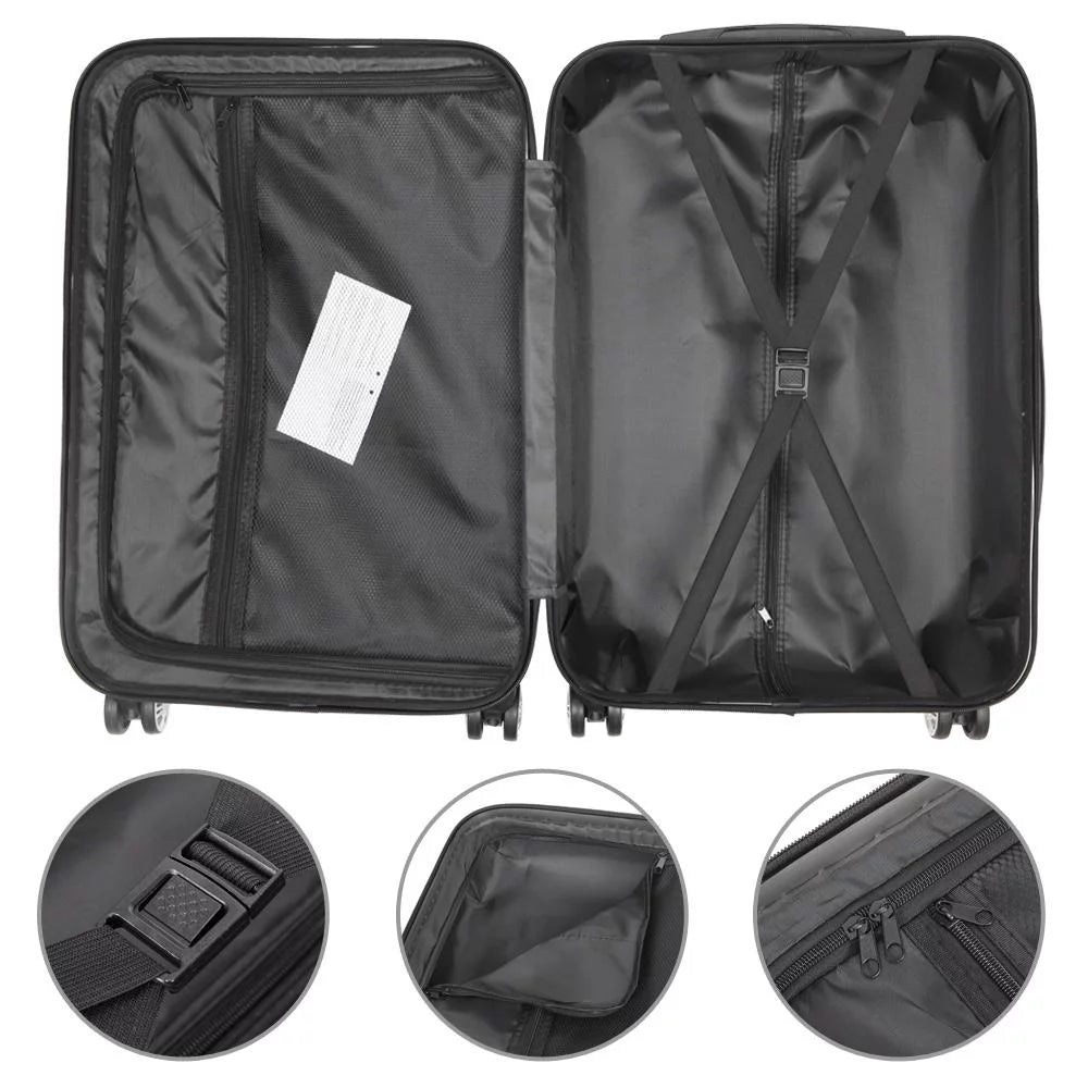 Ubesgoo 3 piece set suitcase spinner hardshell lightweight tsa lock