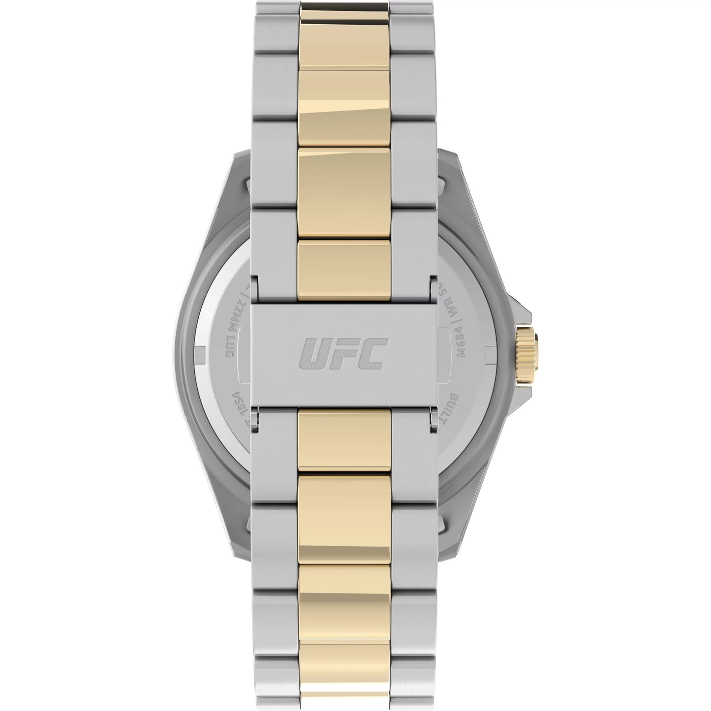 Timex ufc men's debut 42mm watch - two-tone strap blue dial silver-tone case