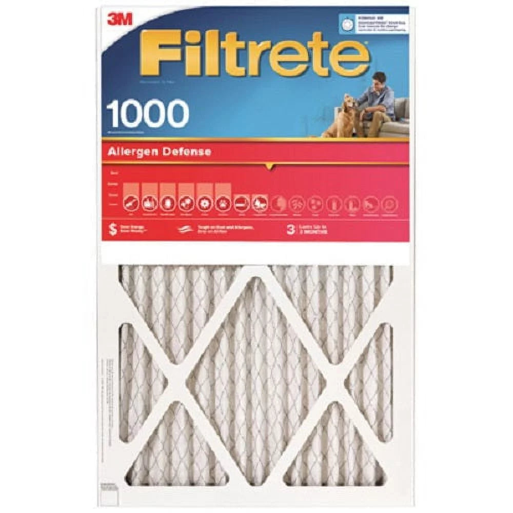 3m 9819-4 12" x 20" x 1" red mpr 1000 filtrete 3 month disposable pleated air filter - quantity of 4