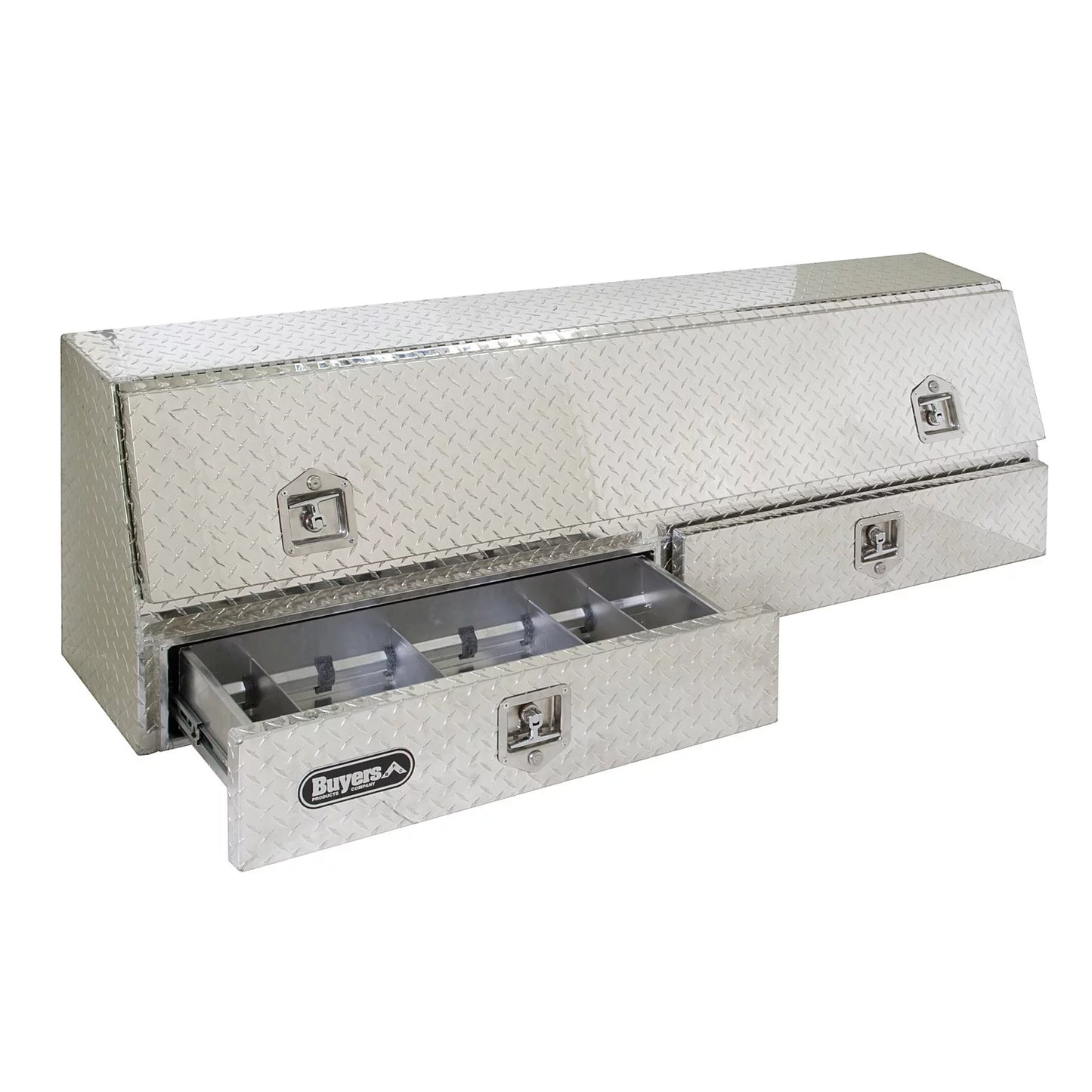 Buyers 72 in. aluminum contractors tool box with drawers