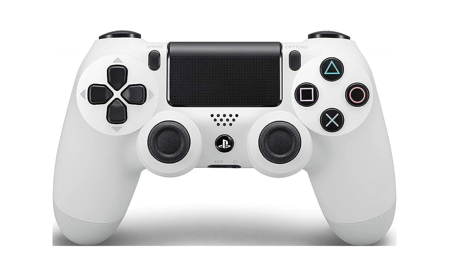 White dualshock ps4 wireless controller bundle - like new - with earbuds bolt axtion included