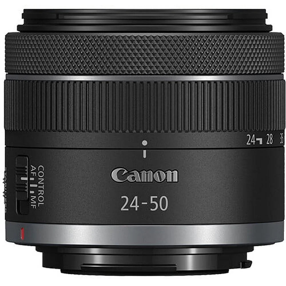 Canon rf 24-50mm f/4.5-6.3 is stm lens (canon rf) optical image stabilization, for vlogging or shooting stills (5823c002) + filter kit + cap keeper + cleaning kit