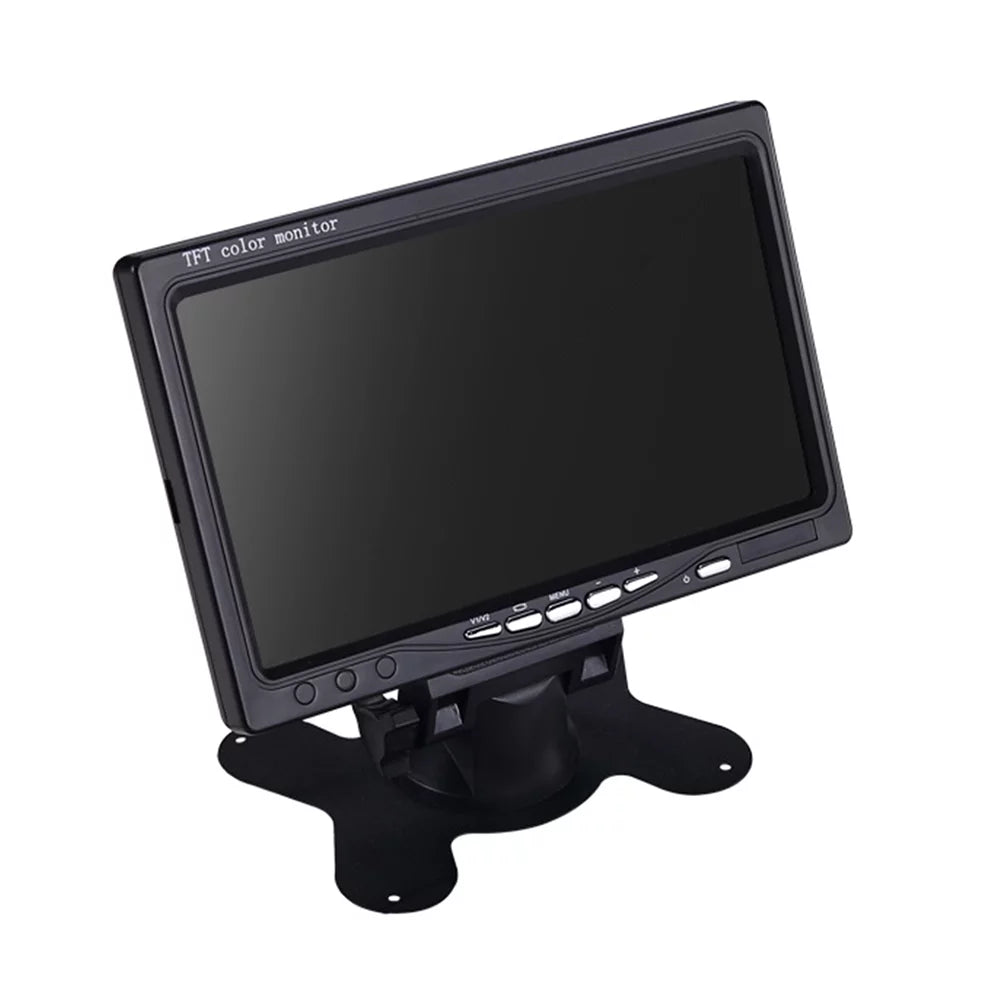 7" tft lcd backlight color hd mirror monitor for car reverse rear view backup camera car dvd serveillance camera (black)