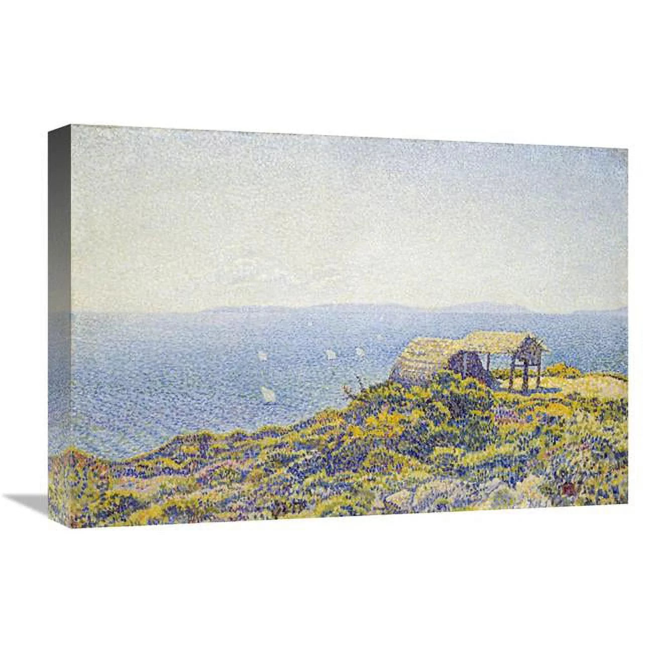 22 in. lile du levant, vu du cap benat art print - theo van rysselberghe