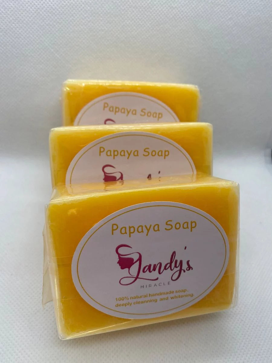 3 pack raw papaya soap