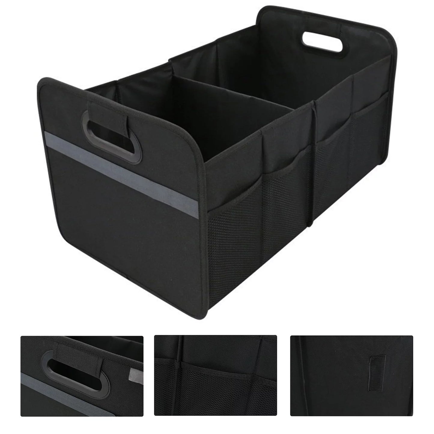 Andoer car trunk organizer car trunk storage box automotive cargo organizer oxford cloth folding car storage box 55l