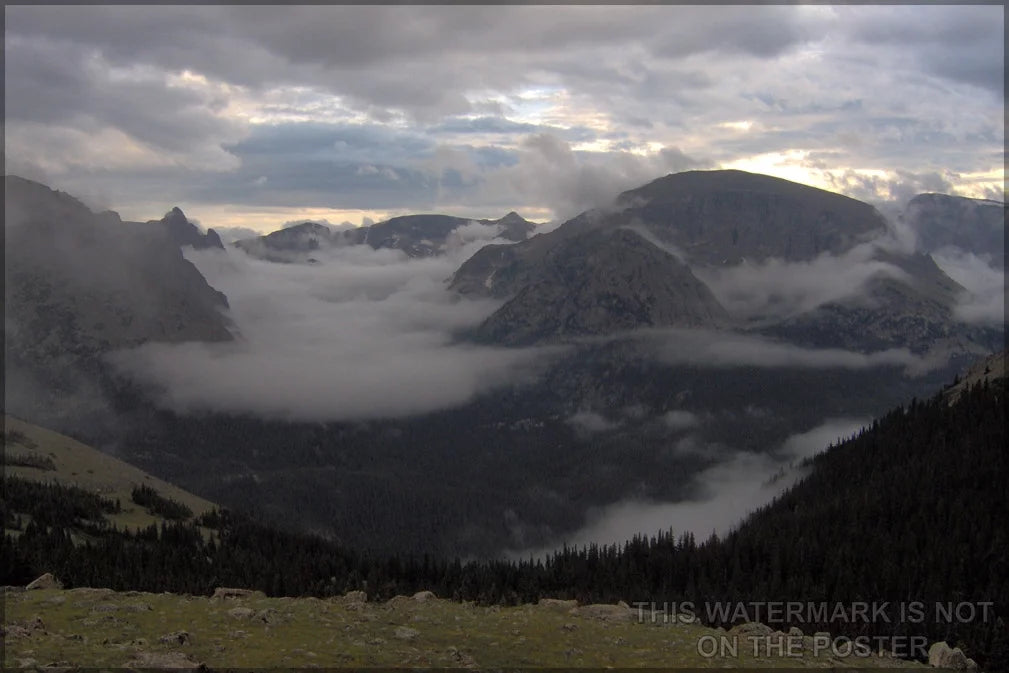 24"x36" gallery poster, ute trail in rocky mountain national park