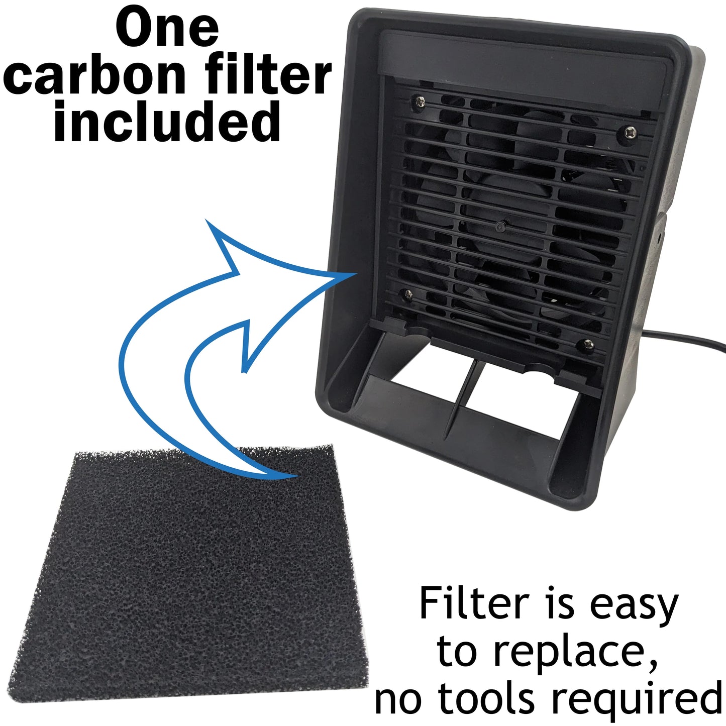 Xytronic tabletop fume extractor - absorbs flux and smoke when soldering, includes activated carbon filter (model 400)