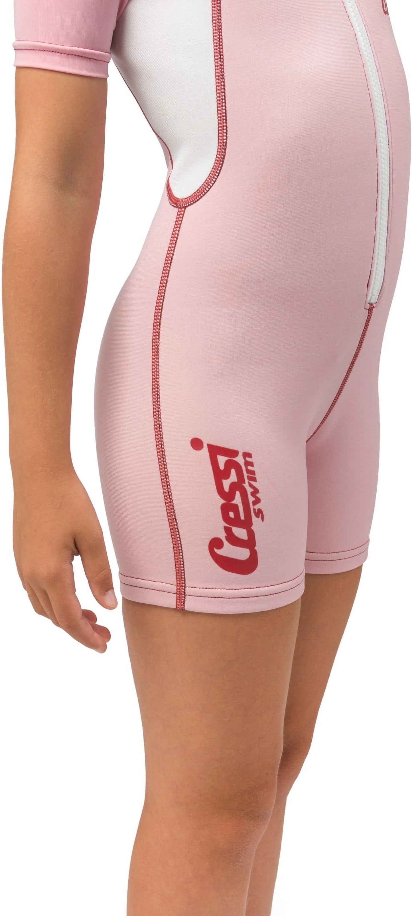 Cressi 1.5mm girls pink shorty wetsuit (pink, x-large)