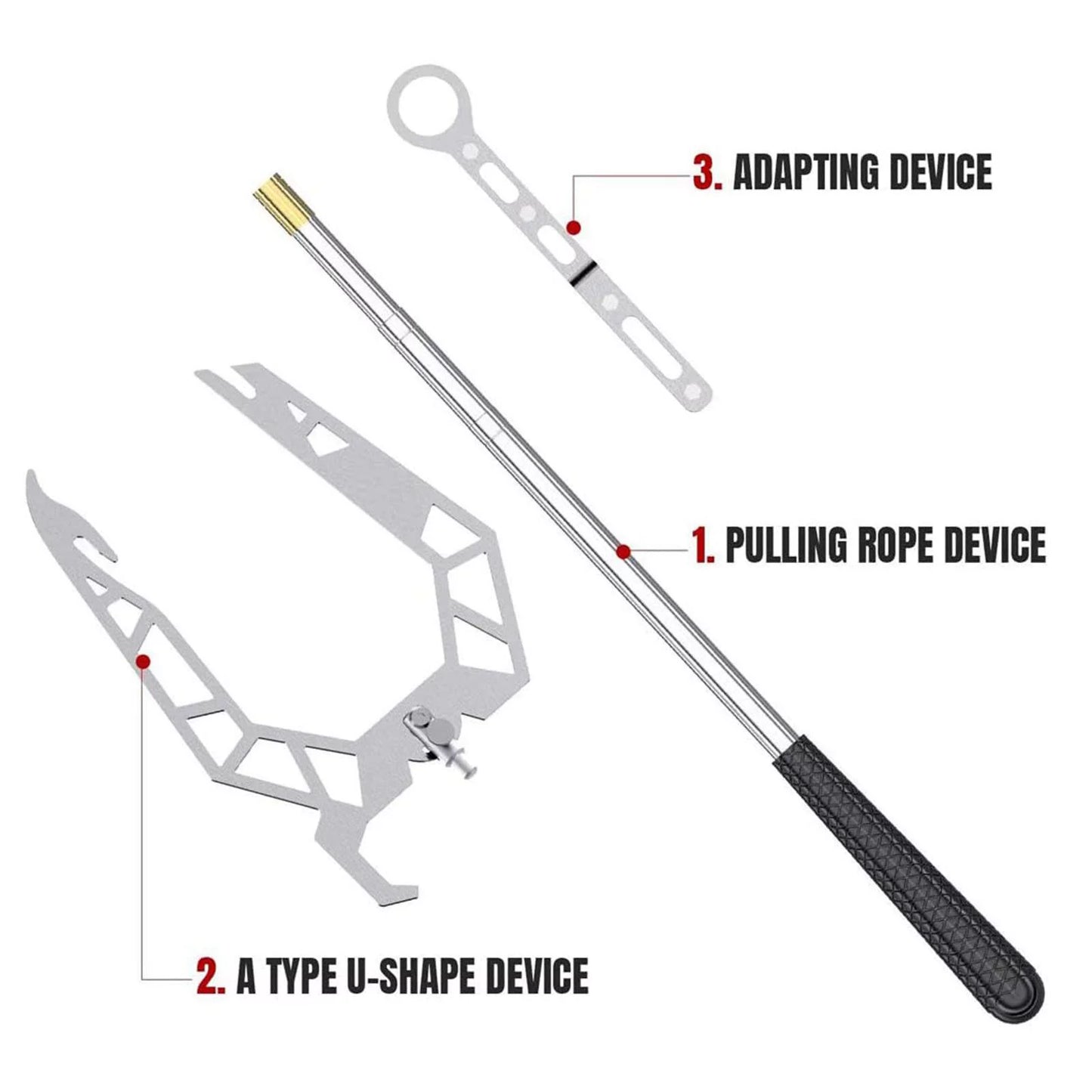 Telescopic boat hook dock hook threader suitable for docking hook and moor, excellent performance