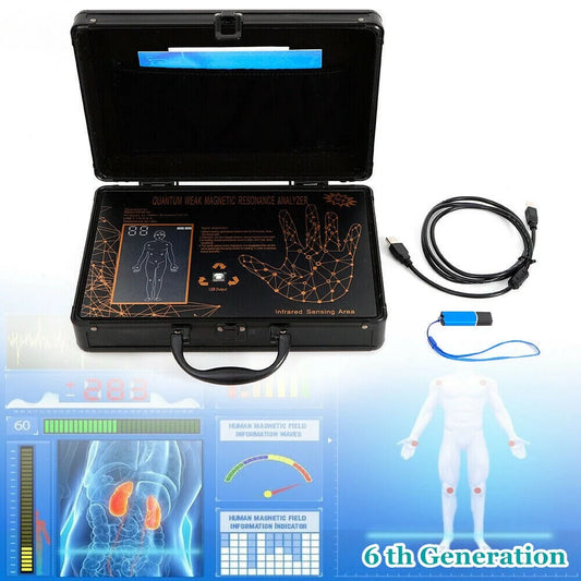 Tool1shooo 6th 4.7.0 hand touch quantum magnetic resonance body analyzer  body health analyzer black