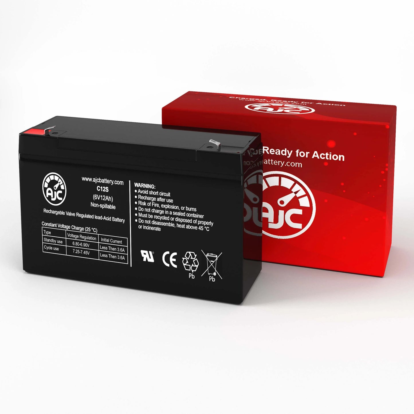 Sonnenschein m300 6v 12ah emergency light battery - this is an ajc brand replacement