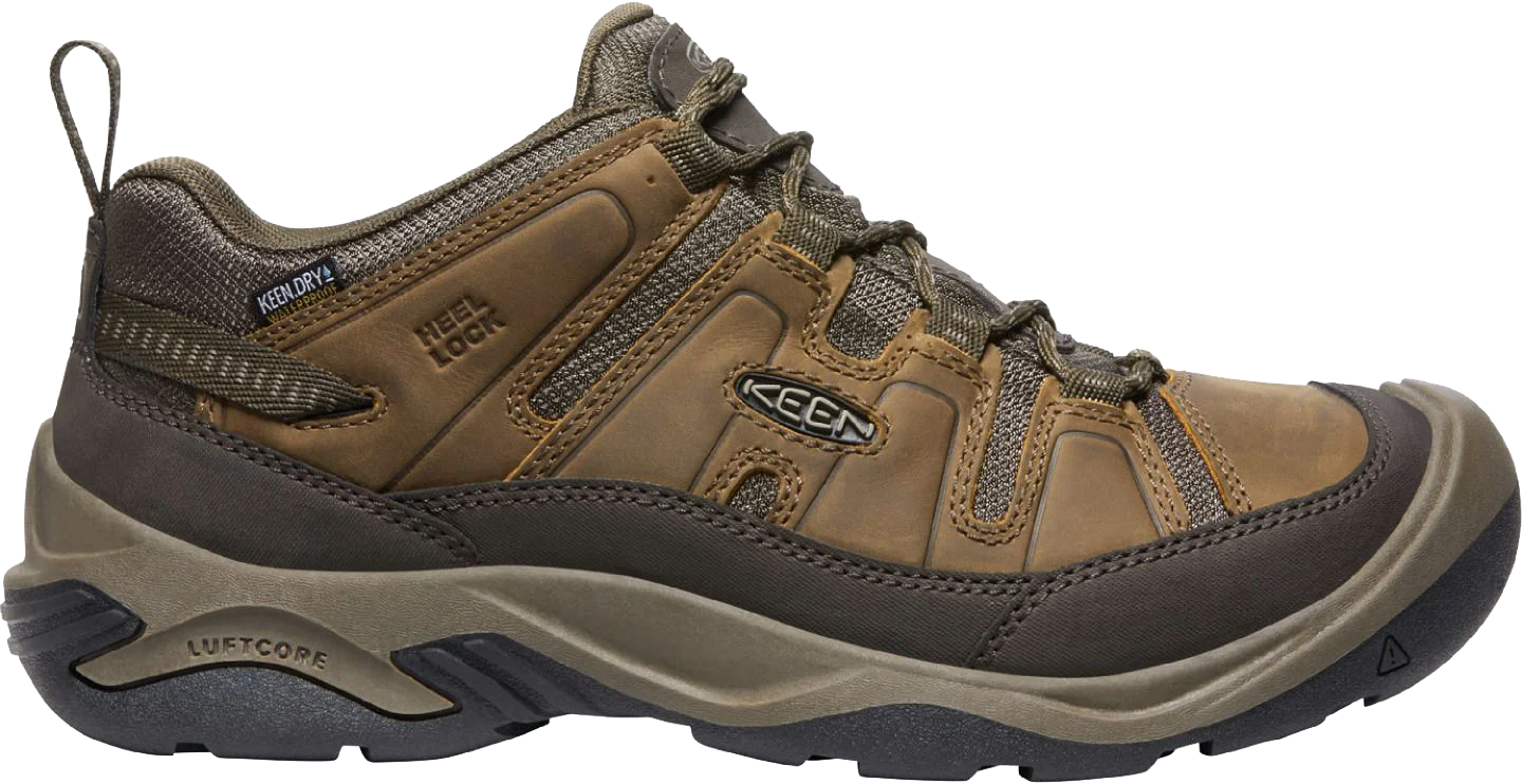 Refurbished keen 1026773 circadia low wp waterproof hiking shoes for men - shitake/brindle - 10m