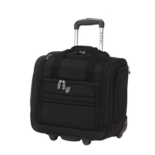 Tprc 16" rolling underseat carry-on luggage black