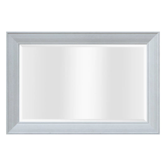 Better homes & garden 24" x 36" modern rectangle mdf wall mirror, grey