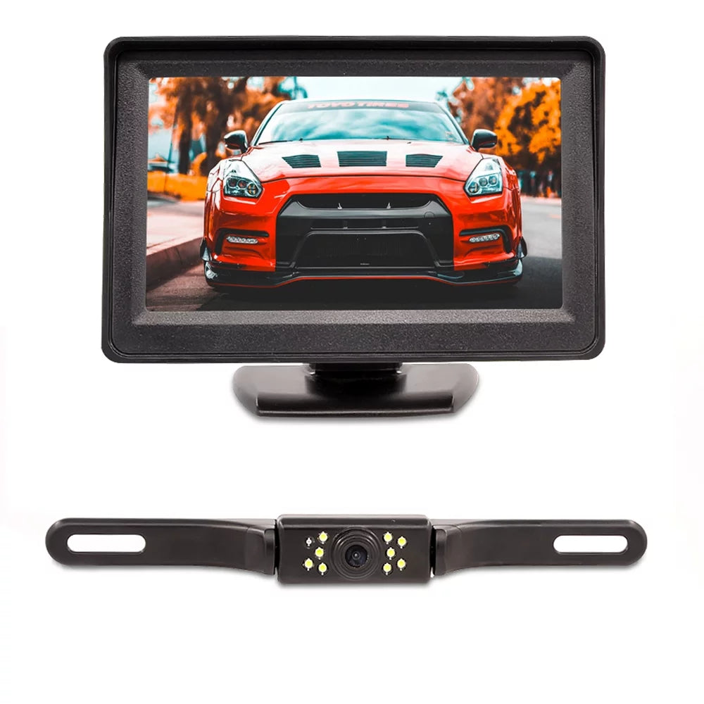 Backup camera monitor kit,car hd reverse camera for car truck pickup suv lotorasia