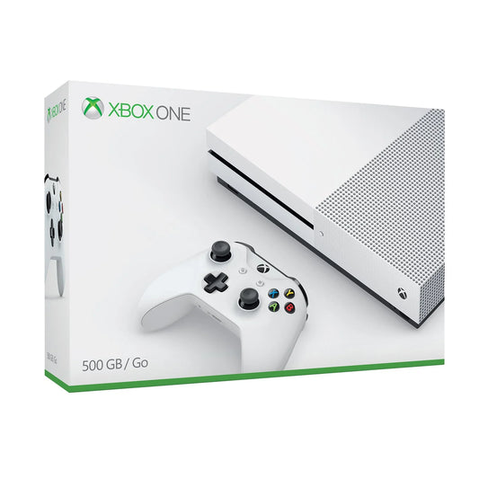 Used xbox one s console with xbox one wireless controller 500gb - columbia, white