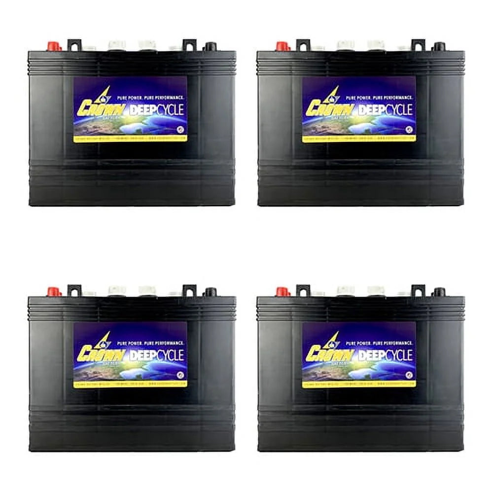 Crown replacement battery for trojan t1275 150 ah deep cycle battery x4