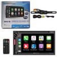 Soundstream vrcpaa-7dr 2-din 7" dvd bluetooth car stereo w/ android auto & apple carplay + dco licenseplate back-up camera