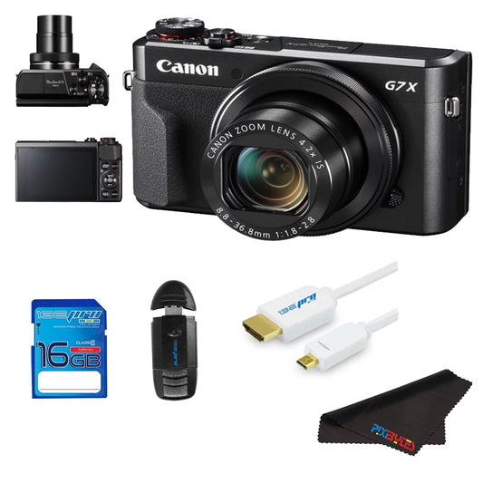 Canon powershot g7 x mark ii digital camera + pixi starter bundle