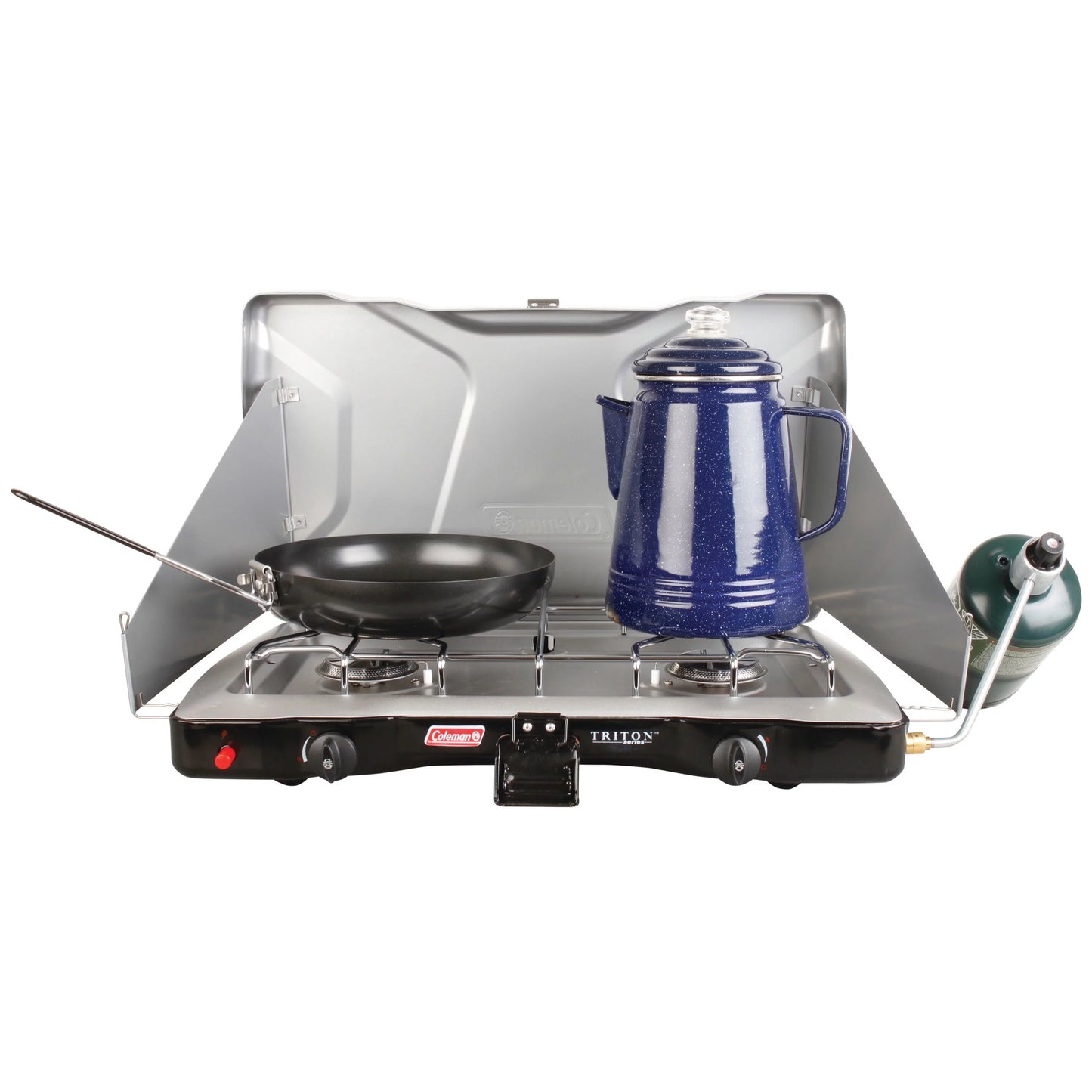 Coleman portable triton + propane gas camping stove