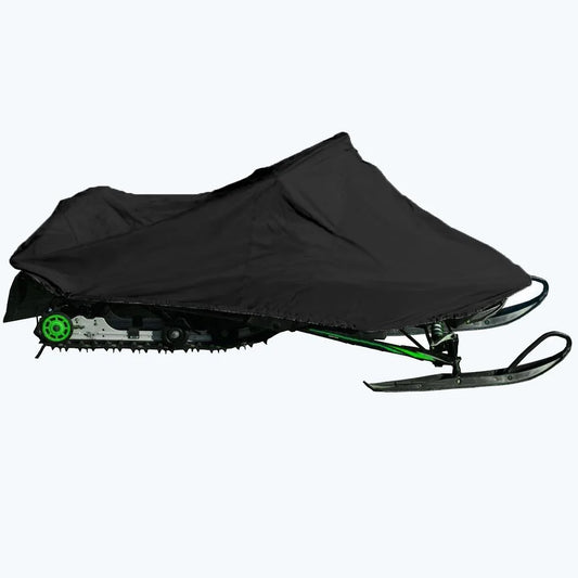 200 denier storage snowmobile cover designed to fit the 2005-2007 ski doo bombardier model gsx fan 550 snowmachine sled. all black.