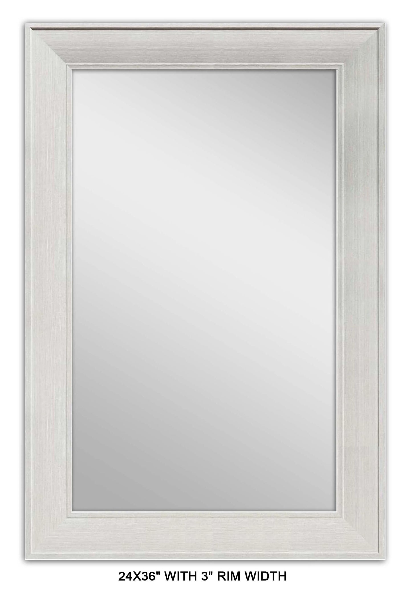 Better homes & garden 24" x 36" modern rectangle mdf wall mirror, grey