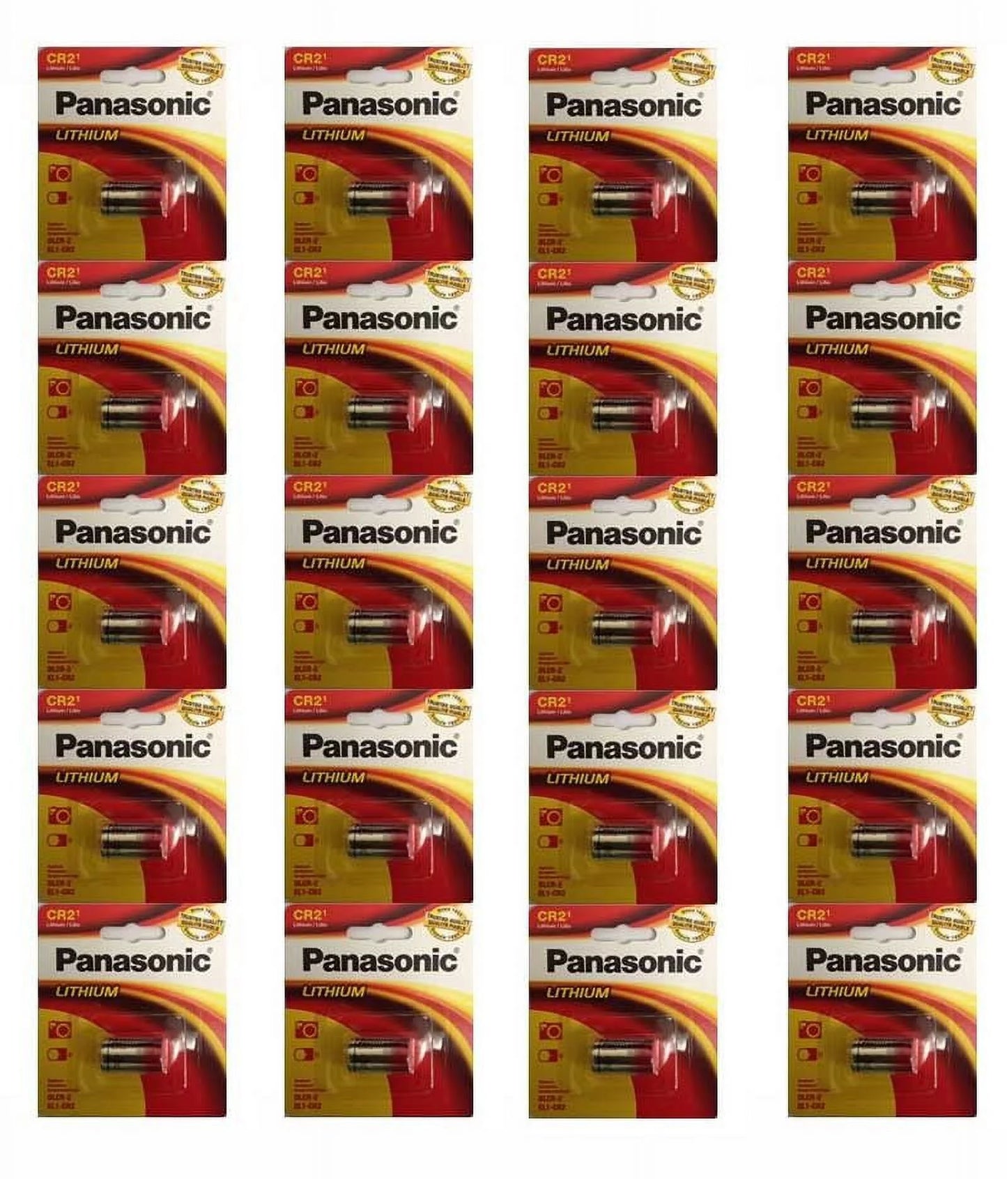 20 pcs panasonic cr-2 3v lithium battery, retail packaging