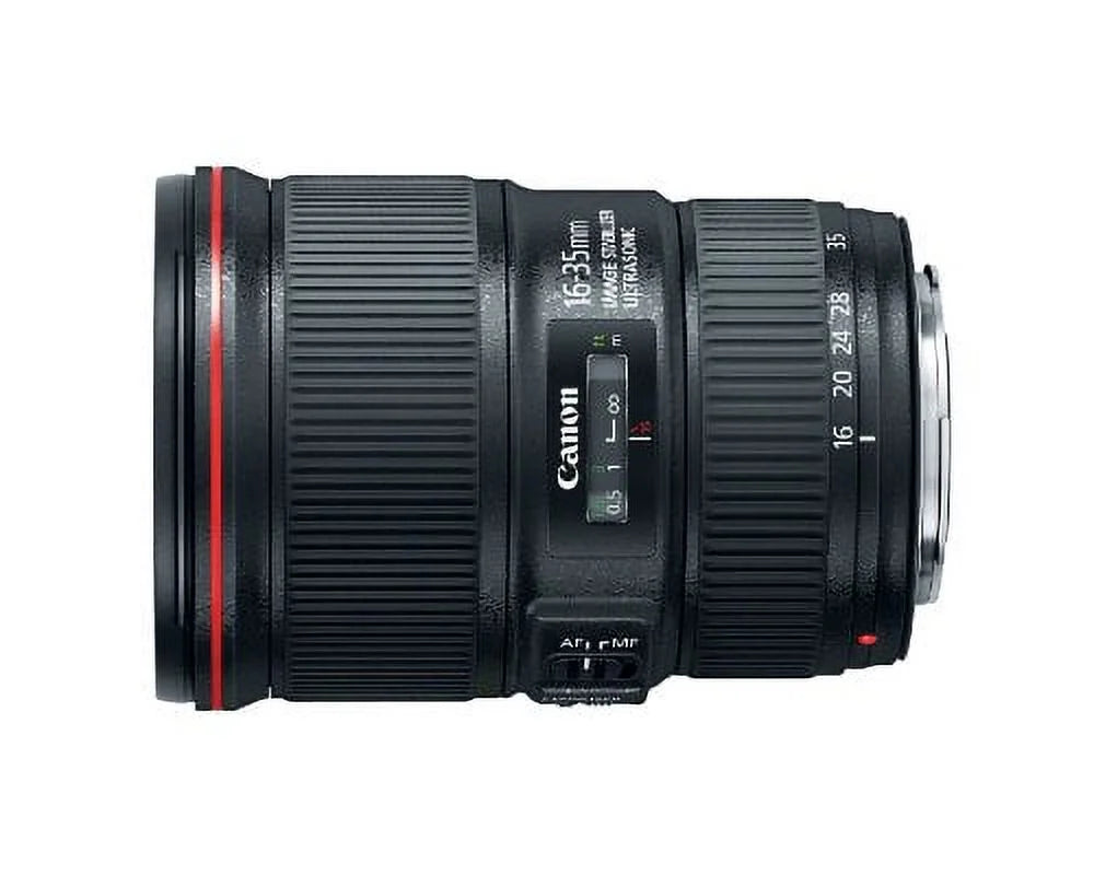 Canon ef 16-35mm f/4l is usm lens - pro bundle includes: lens pouch, tulip hood lens, filter kit, lens cap keeper and more