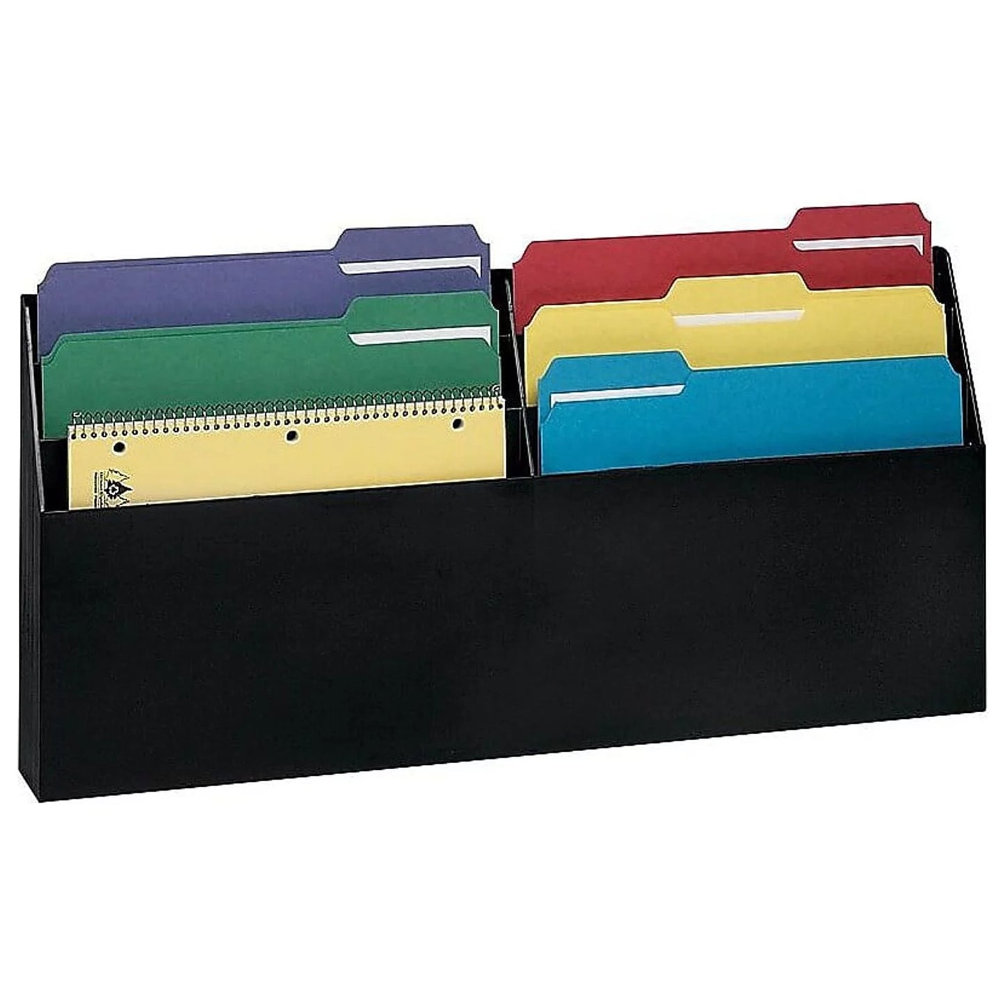 Rubbermaid 96060ros optimizers six-pocket organizer, 24 5/8 x 2 3/4 x 11 1/2, black