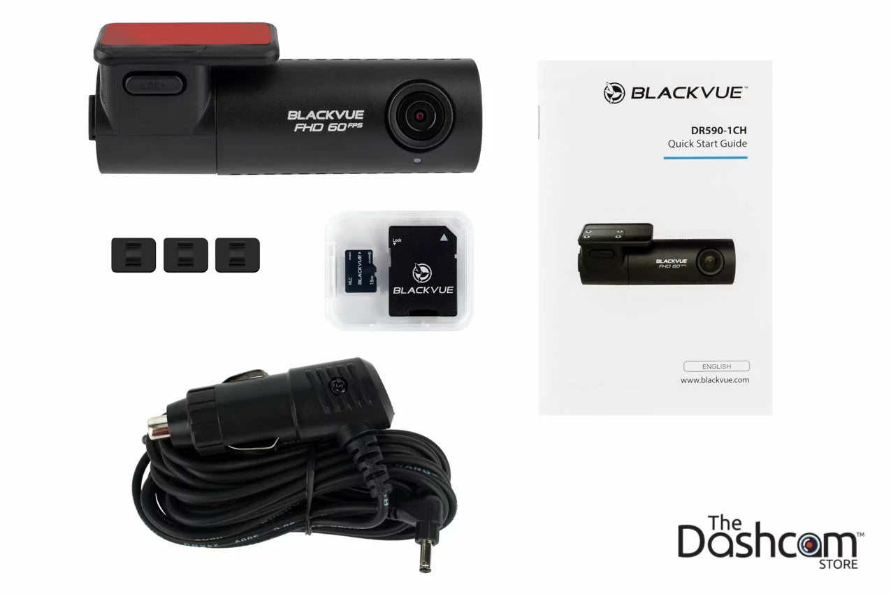 Blackvue dr590-1ch 1080p 60fps single-lens dashcam w/16gb memory card included