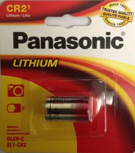 20 pcs panasonic cr-2 3v lithium battery, retail packaging